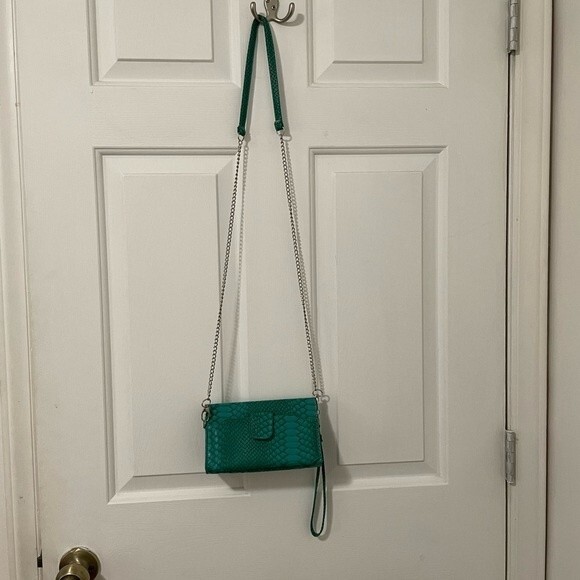 Just Solutions Boho Turquoise Animal Print Triangle Womens Crossbody Purse - Picture 4 of 12